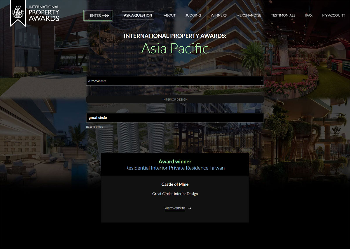大圓空間設計_2025 International Property Awards -Asia Pacific [ Castle of Mine ] Winner照片1